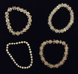 Designer Beaded Stretchy Bracelets Qty 80 Glass Plastic Elastic -- New