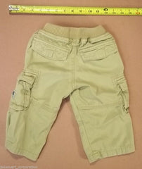 The Childrens Place Boys Cargo Pants 18m Toddler Khaki Elastic Waist -- Used
