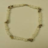 Designer Shell Necklace Barrel Clasp 18-in Ivory/Earthtones -- New