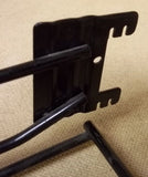 Heavy Duty Wire Shelves 24in x 13in Lot of 2 Industrial Strength Black Steel -- Used