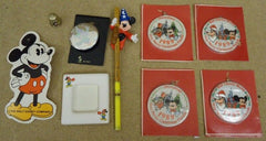 Disney Mickey Mouse Christmas Ornaments, Watch, Thimble, Toys And More -- Used