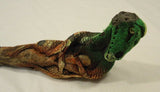 Handmade Carved Iguana Raw 8-in Stick Wood Pencil -- New