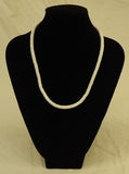 Designer Shell Necklace Barrel Clasp 18-in White -- New