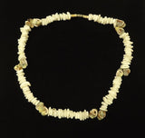 Designer Shell Necklace Barrel Clasp 18-in Ivory/Earthtones -- New