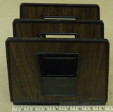 Standard Desktop Folder Organizer 9in x 8in x 6in Plastic Brown/Black -- Used