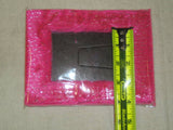 Colorful Fuzzy Picture Frame 3in x 5in Pink -- New