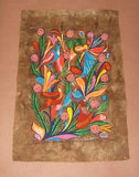 Flower & Bird Art on Canvas 23”x15”