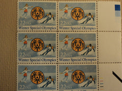 USPS Scott 2142 22c 1984 Winter Special Olympics Lot Of 3 Plate Block Mint NH -- New