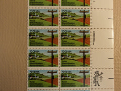 USPS Scott 2144 22c 1985 Rural Electrification Admin Lot Of 2 Plate Block -- New