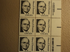 USPS Scott 1862 20c 1984 Harry Truman Lot Of 2 Plate Block 39 Stamps Mint NH -- New