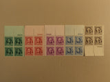 USPS Scott 859-63 1940 American Authors Lot Of 5 Plate Block 20 Stamps -- New