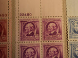 USPS Scott 859-63 1940 American Authors Lot Of 5 Plate Block 20 Stamps -- New