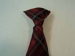 George Boys Tie 10-in Long 100% Polyester Small 6-7 Multi-Color Plaids & Checks -- New No Tags