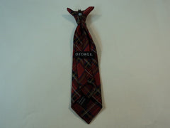 George Boys Tie 10-in Long 100% Polyester Small 6-7 Multi-Color Plaids & Checks -- New No Tags
