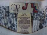 OP Henley 2Fer Top Cotton Polyester Female Kids Large 10/12 Grays Paisley -- New With Tags