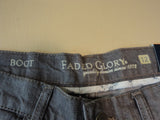 Faded Glory Boot Cut Jeans Cotton Spandex Female Kids 12A Average Grays Solid -- New With Tags