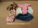 Build A Bear Workshop Dress Up Doll Clothing Multi-Color 9 Pieces Cotton Nylon -- Used