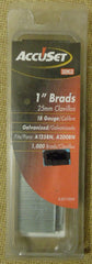 Accuset A201259 18-Gauge by 1-1/4 Inch Electro Galvanized Brads Metal  -- New