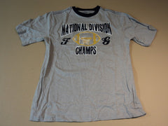 Faded Glory T-Shirt Football Logo 100% Organic Cotton Male Kids XL 14-16 Grays -- New No Tags