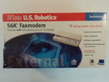 3Com US Robotics 56K Faxmodem External V.90 x2 Easy to Install and Use 5686 -- New