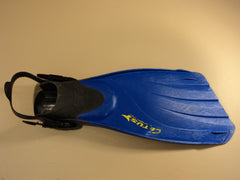 Tusa Scuba Fins Open Heel Blue/Black Size Regular Cetusy Symmetric -- Used