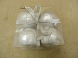 Designer Hanging Balls Decorative 3in Diameter Silver Box of 4 Glass -- New