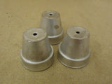 Designer Lot of 3 Miniature Pots 2 1/2in Diameter x 2 1/4in H Silver Ceramic -- New