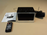 HMDX Audio Flow Docking Sound System Alarm Clock Black iPad iPhone iPod HX-B312 -- Used