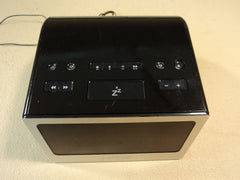 HMDX Audio Flow Docking Sound System Alarm Clock Black iPad iPhone iPod HX-B312 -- Used