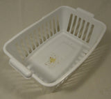Epic Small White Basket 12in x 8in x 5in Plastic -- Used