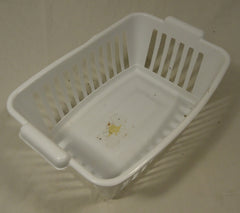 Epic Small White Basket 12in x 8in x 5in Plastic -- Used