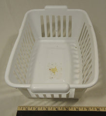 Epic Small White Basket 12in x 8in x 5in Plastic -- Used