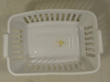 Epic Small White Basket 12in x 8in x 5in Plastic -- Used