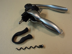 Professional Corkscrew Silver/Black Foil Cutter 1 Extra Corkscrew 656747 -- Used