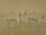 Standard Candle Holders 2 3/8in Diameter x 2in H Clear Set of 2 Round Glass -- New