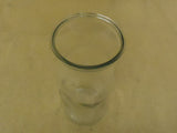 Designer Flower Vase 9 1/2in H x 4in D Clear Traditional Round Curved Glass -- New