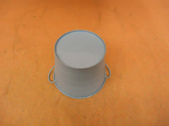 Designer Bucket Decorative 7in Diameter x 5 1/2in H Blue Country Metal -- New