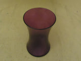 Designer Vase Decorative 8in H x 4 1/2in D Purple Modern Round Curved Glass -- New