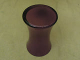 Designer Vase Decorative 8in H x 4 1/2in D Purple Modern Round Curved Glass -- New