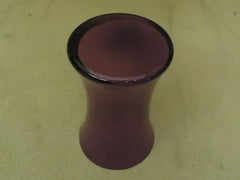 Designer Vase Decorative 8in H x 4 1/2in D Purple Modern Round Curved Glass -- New