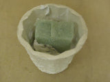 Standard Flower Pot With Foam 6in Diameter x 5 1/2in H White Cardboard -- New