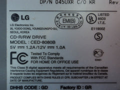 LG Compact Disc Drive CD-R RW Gray Recordable Rewritable Internal CED-8080D -- Used