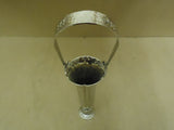 Designer Flower Vase Decorative 12in H x 5in D Chrome Traditional Handle Brass -- New