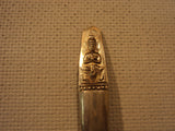 Handcrafted Vintage Sundae Spoon 7-in Thailand Buddha Flatware 1960's Brass -- Used