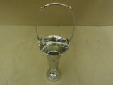 Designer Flower Vase 9in H x 5in Diameter Chrome Traditional Handle Round Brass -- New