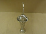 Designer Flower Vase 9in H x 5in Diameter Chrome Traditional Handle Round Brass -- New