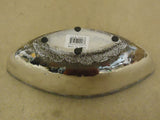 Designer Flower Pot 11in L x 4in D x 3 3/4in H Shiny Chrome Modern Boat Glass -- New