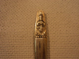 Handcrafted Vintage Olive Pick 6 3/8-in Thailand Buddha Flatware 1960's Brass -- Used