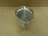 Designer Flower Pot 14 1/2in L x 6in D x 5 1/2in H Shiny Chrome Modern Ceramic -- New