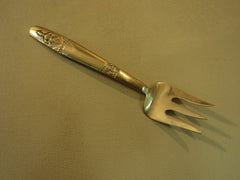 Handcrafted Vintage Serving Beef Fork 9 3/4-in Thailand Buddha Flatware Brass -- Used
